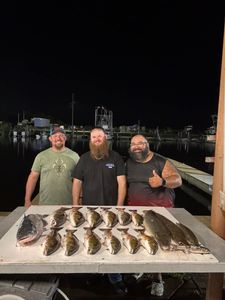 Three people fishing in LA