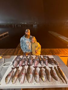 9 Florida Gar fish caught in Lafitte