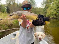 Fisherman with a sea trout catch of 33 inches in Baldwin