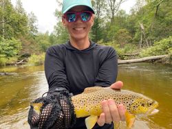 Angler with a sea trout catch in Baldwin