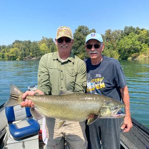 Frank Frye with Guide Jerry Frye BIG Salmon