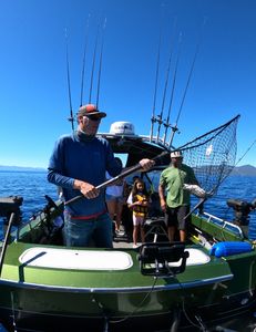 another Lake Tahoe Trout to the boat!