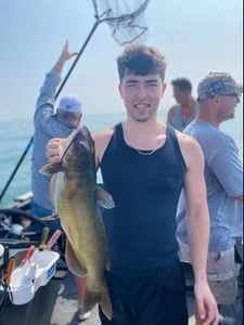 Erie walleye fishing with Young Mr. Bliss