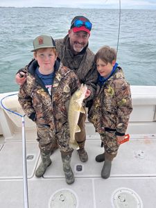 Dave Thomas Family doing Lake Erie Walleye