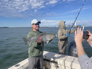 Hingham Bay Striped Bass Success - Private 5-Hour Charter Trip