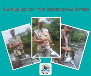 Hard-Fighting Muskegon River Smallmouth Action with New Fishing Buddy Matt!