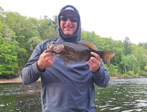 Trophy Muskegon River Smallmouth Before the Storm