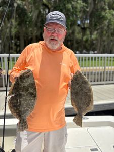 A fun day with anglers from Tennessee brought flounder, whiting, sea bass, mangrove snapper, and plenty of action throughout the morning.