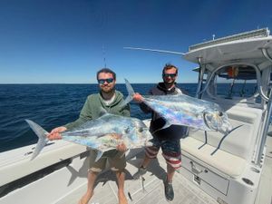 Solid double African pompano offshore catch