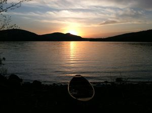 Lake in Maine, Stunning sunset