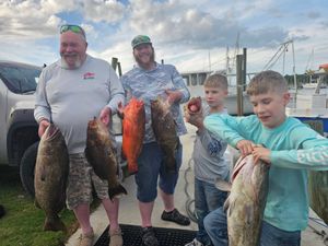 Bottom Action Bonanza with Big Grouper and Amberjack!