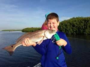 Kid Hooked a Redfish in Homosassa, FL