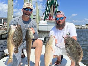 Redfish and flounder combo in Swansboro, NC