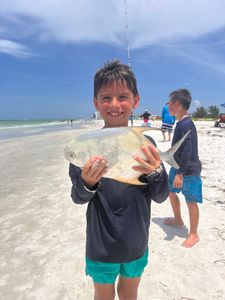 Kid Showing Off His Pompano: Clearwater Fishing!