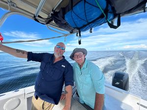 Father and Son Reel In Gag and Red Grouper on a Relaxing Day in Carrabelle FL
