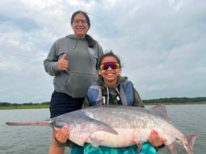 Birthday Boy Lands an XL Paddlefish on His First Fishing Trip