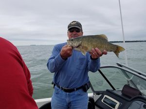Small mouth while perch fishing......OH MY !