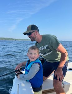 Easton is on the Lake Trout!!