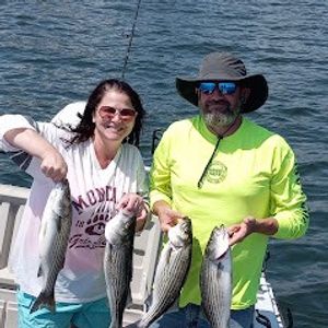 Lake Murray Striper Fishing