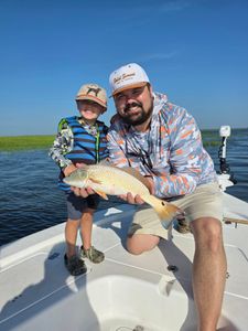 Cody and Brody enjoyed a great day catching quality trout and redfish before ending the trip with an exciting shark catch on the way back.