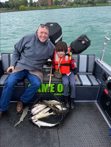 First Walleye and Big Smiles on the Detroit River