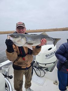 Spring Striper Success with Captain Barry — Congrats on the PB, Joe!