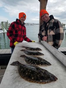 5/4 23 Back bay Flounder trip. Put four in the box