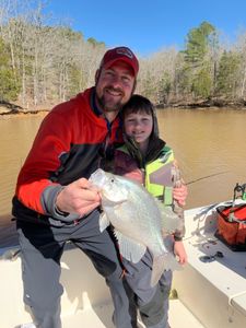 Family time crappie fishing 
Father and Son time