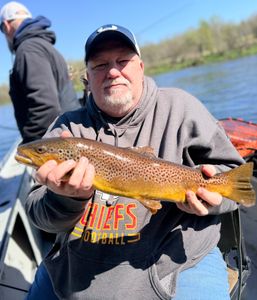 Fished a great group of guys out of Indiana ￼we got lots of rainbow trout and some nice brown trout 