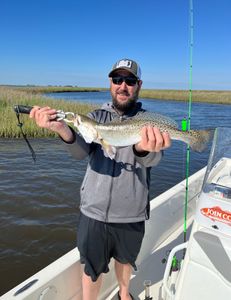 23 inch trout deep in the Biloxi Marsh