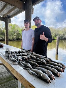 Father and son trout