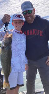 Father and son with a big TRock walleye!