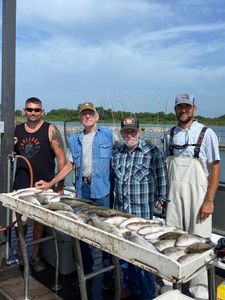 Group Fishing Charter fishing for Striped Bass