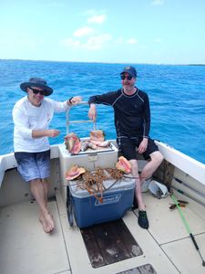 Reef fishing with a little diving for conch and lobsters 