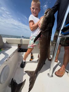 Father and Son Land Their First Cobia