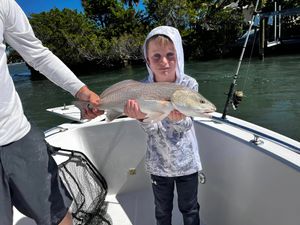 Young anglers with a Florida inshore mixed bag.