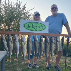 Walleye still on the prowl for our evening trip. 