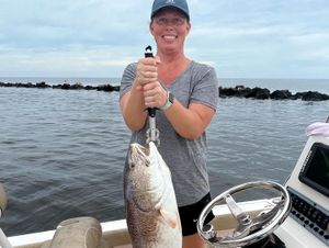 22lb bullred. Charter Fishing at its best.