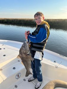 Addy with his biggest fish he every caught. 