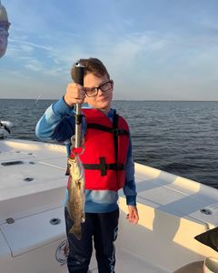 His very first speckled trout