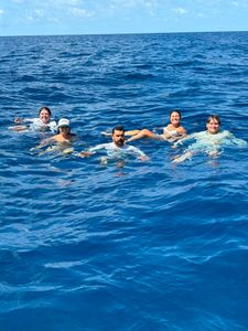 Bluewater Swim After a Great Gulf Fishing Day