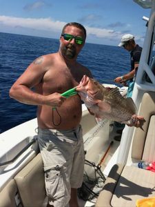 Great Offshore Fishing, Caught a Grouper 