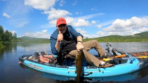 Great Day for Kayak Fishing in Saranac Lake, NY