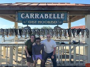 Spring Break Groups Enjoy a Hot Sheepshead Bite