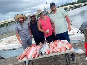 Group Fishing In Pensacola Bay, Fl