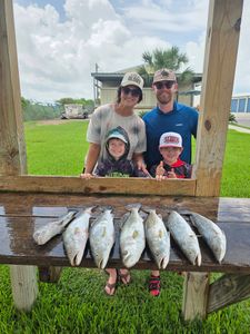 Jace and his family enjoyed steady action with keeper trout and plenty of fish to keep the rods bending.
