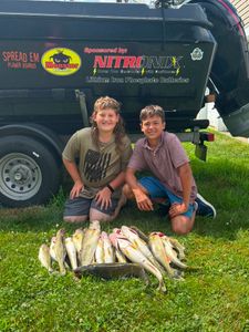 Lucas and his friend enjoyed an action-packed day casting and filling the cooler, making it a birthday trip to remember.