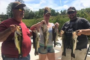 Group Fishing for Bass in Central Florida