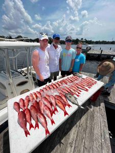Group Fishing In Pensacola Bay, Fl