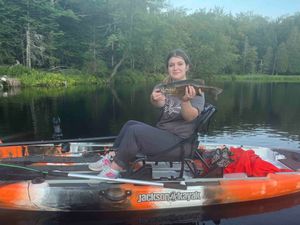 Great Day for Kayak Fishing in Saranac Lake, NY